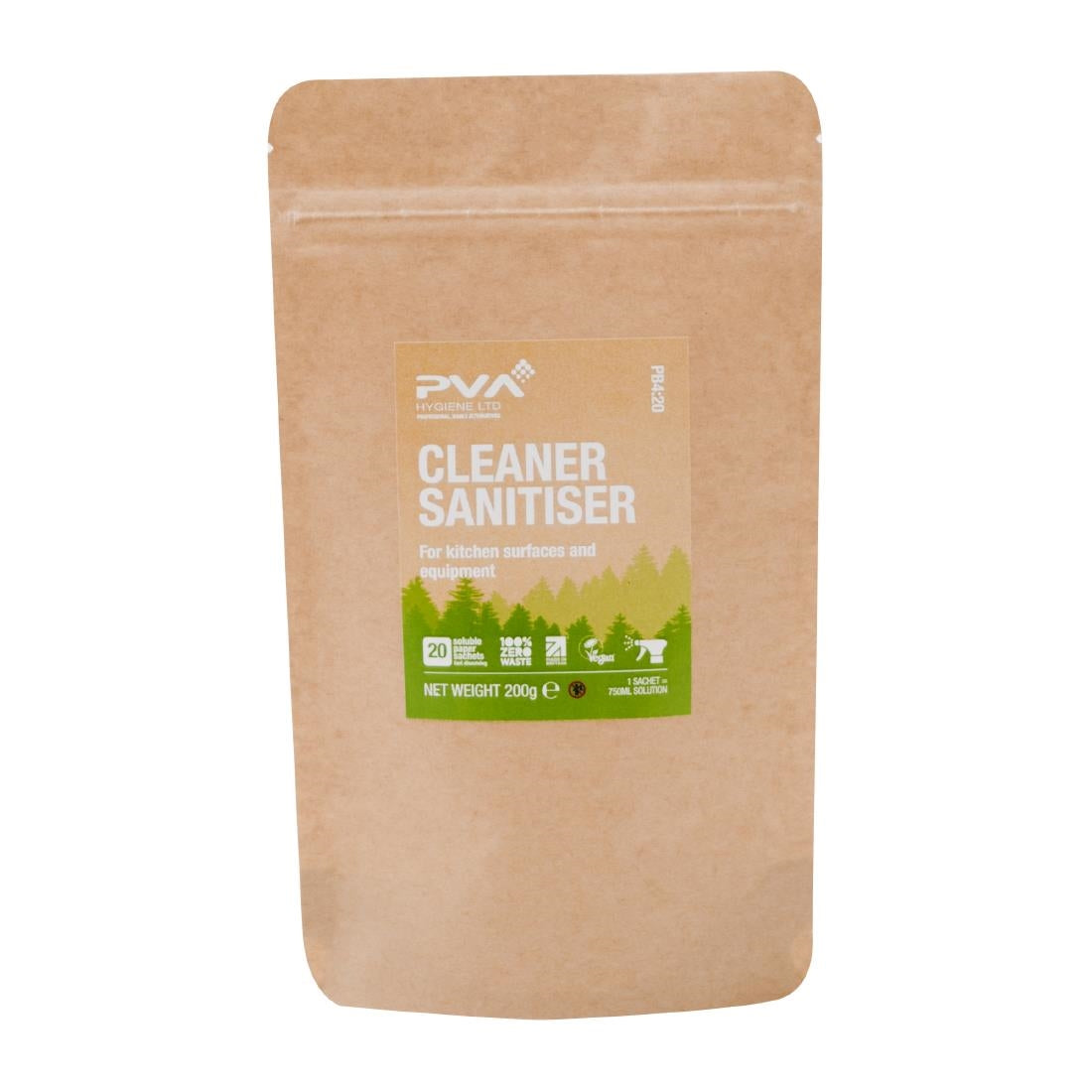 PVA Hygiene Water Soluble Paper Sachets for Triggers Sanitiser (20 Pack)