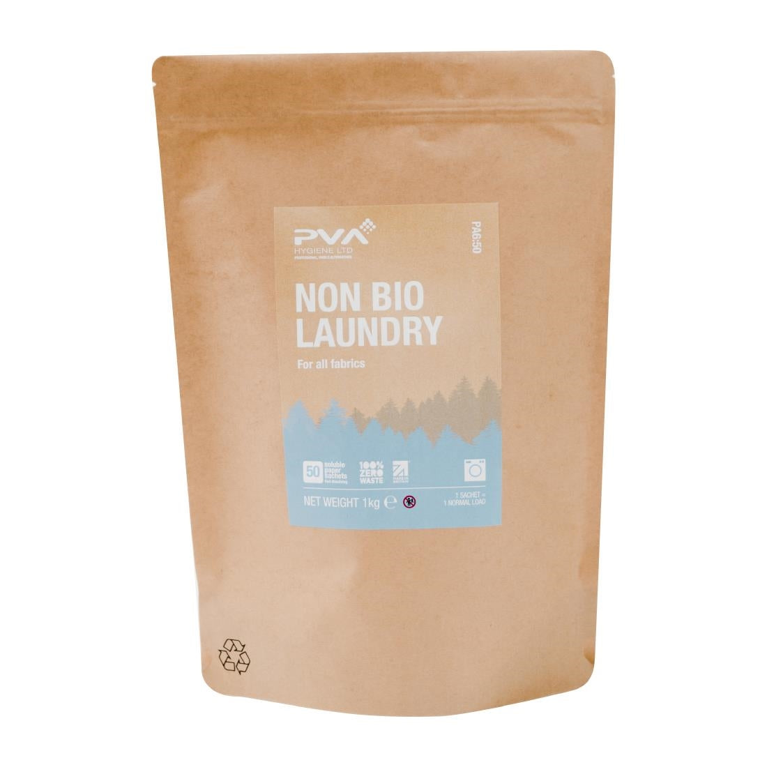 PVA Hygiene Water Soluble Paper Sachets Non-Bio Laundry (50 Pack)