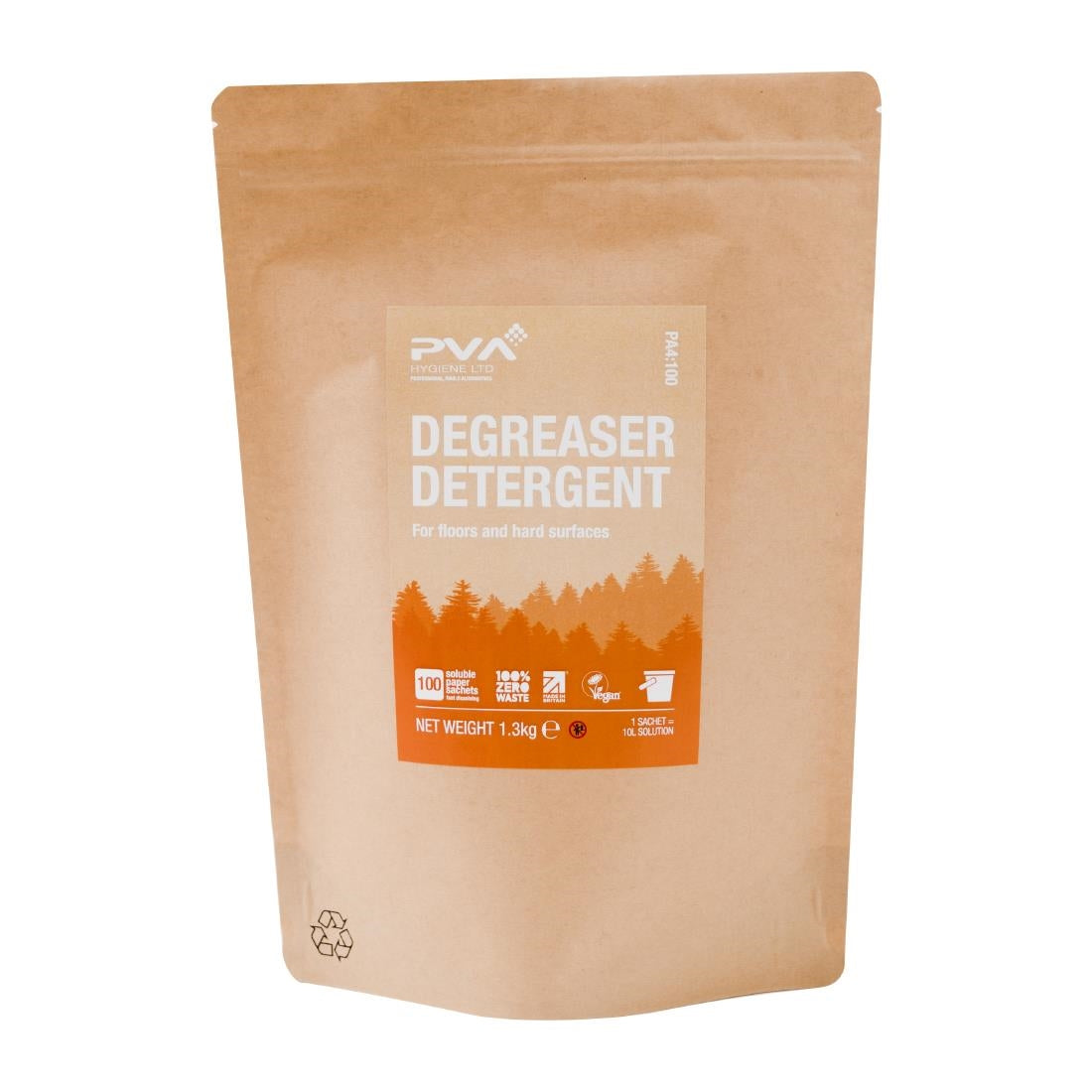 PVA Hygiene Water Soluble Paper Sachets for Buckets Degreaser (60 Pack)