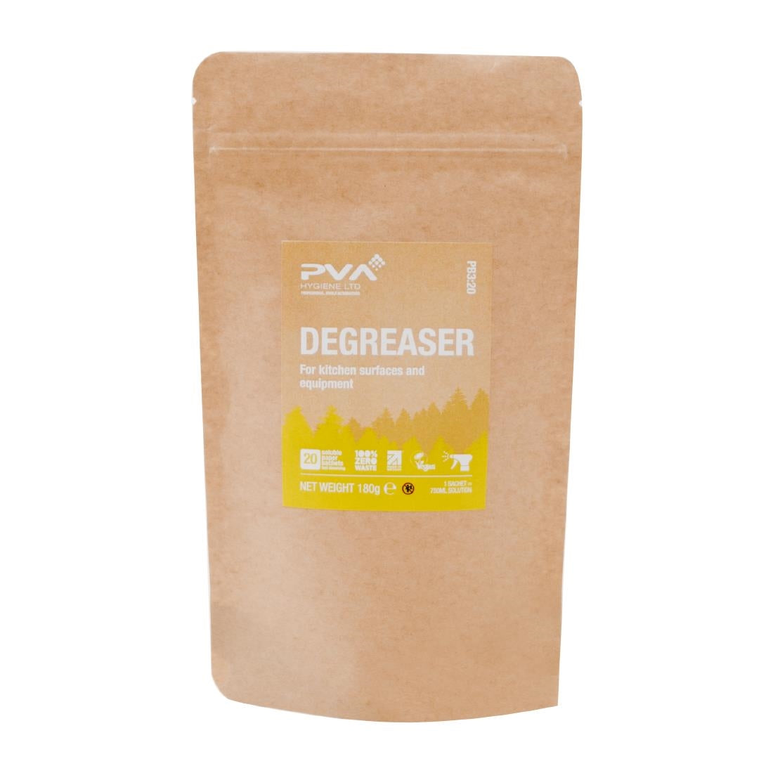 PVA Hygiene Water Soluble Paper Sachets for Triggers Degreaser (20 Pack)