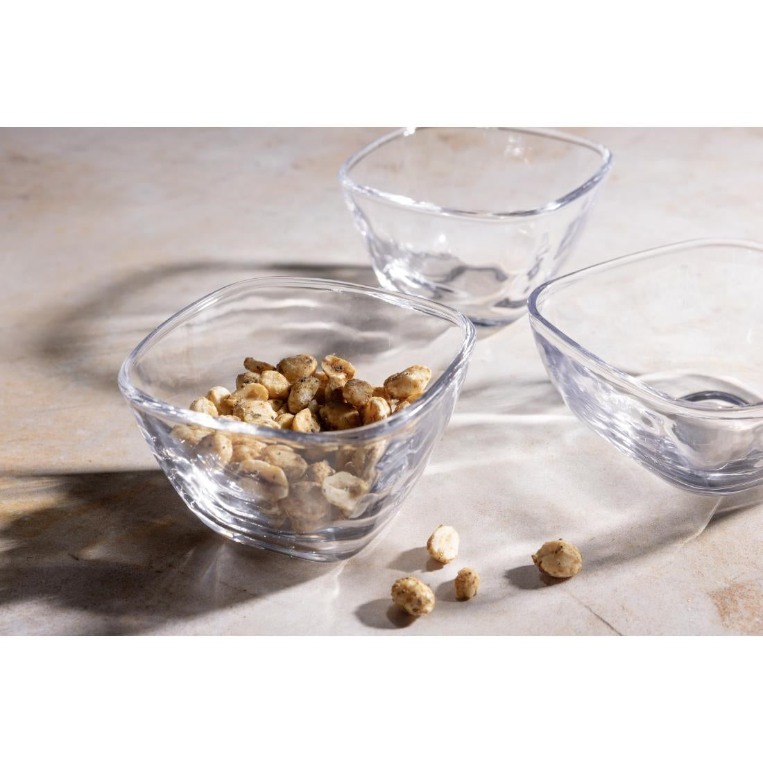 Olympia Square Glasses Tall Snack Bowls (6 Pack)