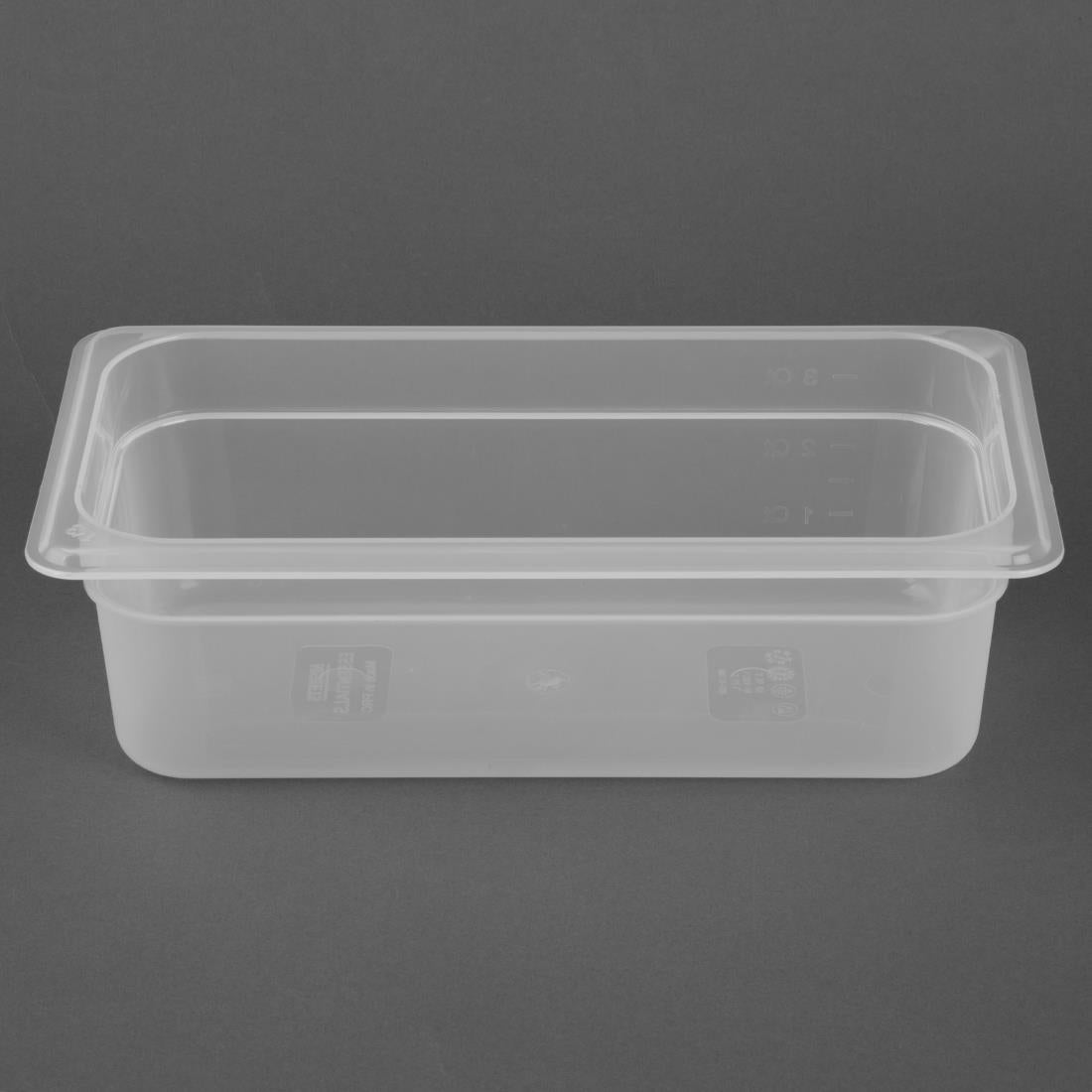 Nisbets Essentials Polypropylene 1/3 Gastronorm Container 100mm