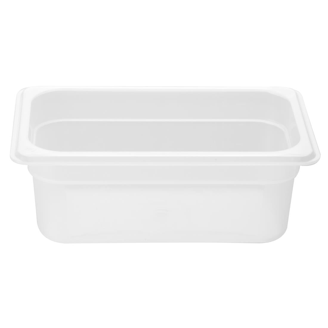 Nisbets Essentials Polypropylene 1/4 Gastronorm Container 100mm
