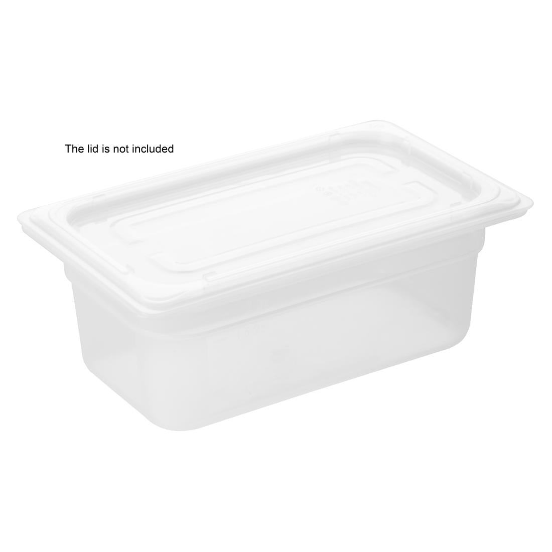 Nisbets Essentials Polypropylene 1/4 Gastronorm Container 100mm