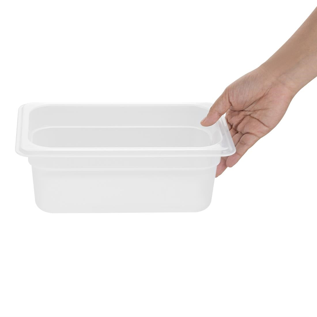 Nisbets Essentials Polypropylene 1/4 Gastronorm Container 100mm
