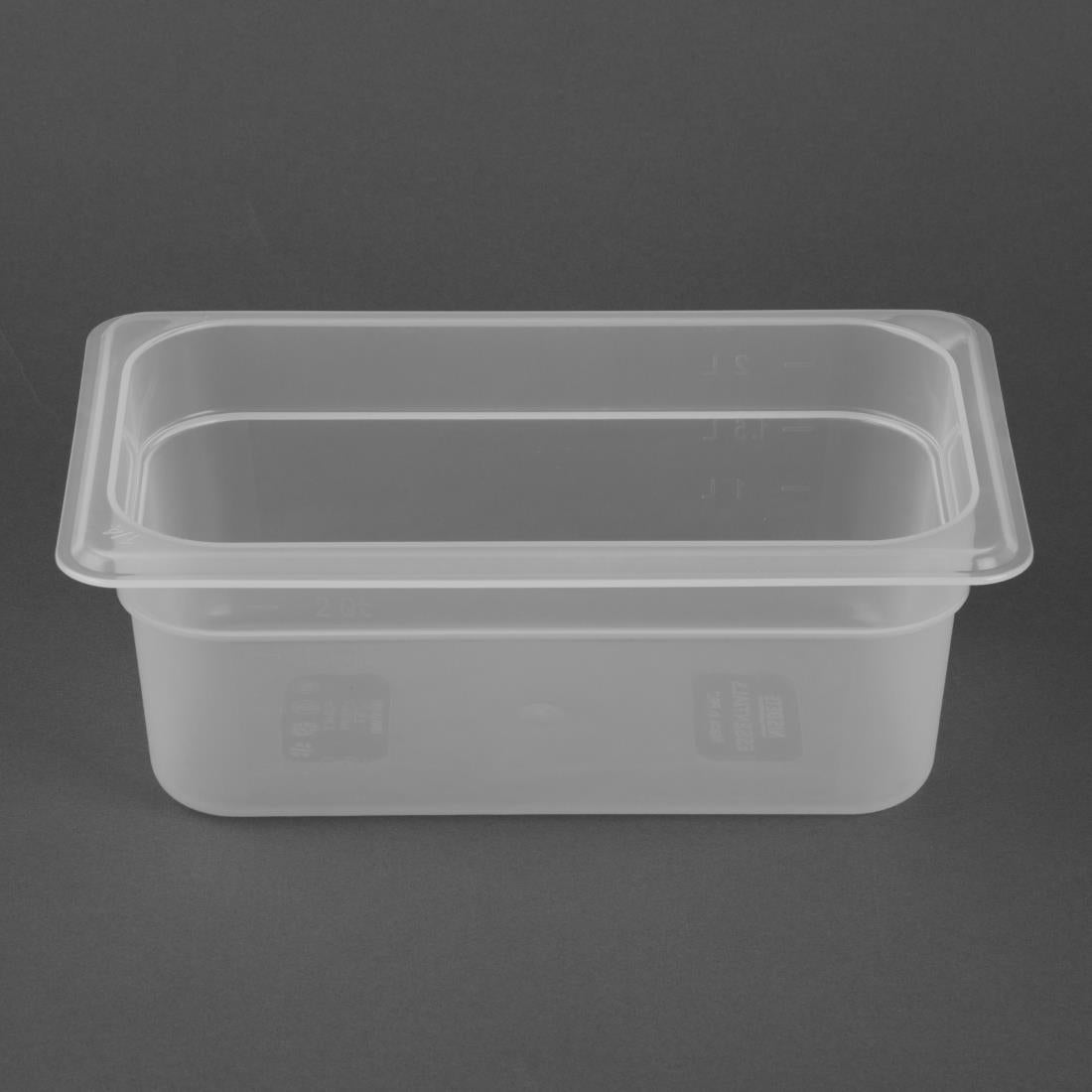 Nisbets Essentials Polypropylene 1/4 Gastronorm Container 100mm