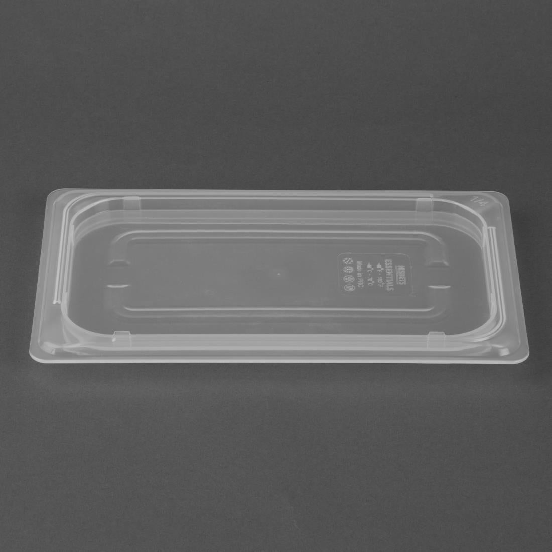Nisbets Essentials Polypropylene Gastronorm Lid 1/4