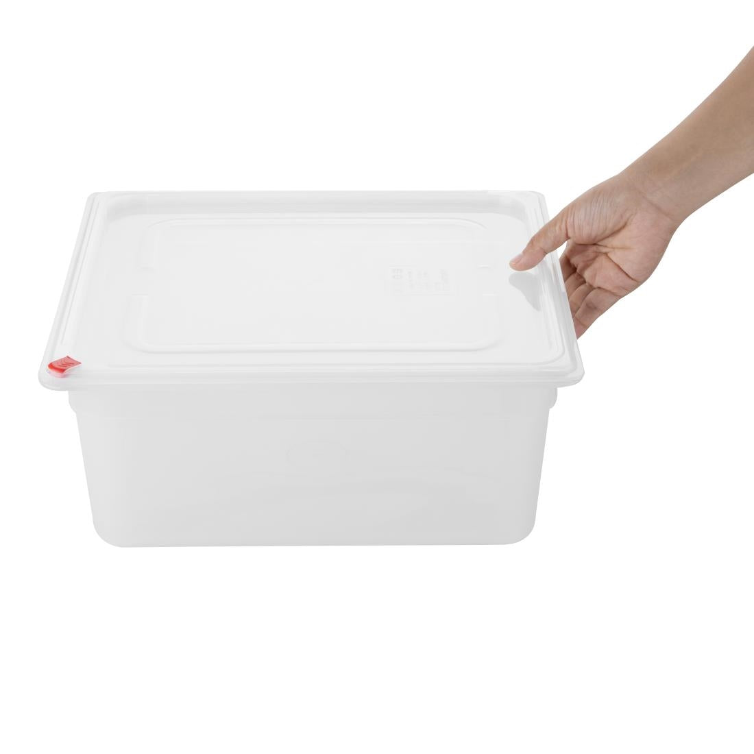 Hygiplas Click PP GN Container 2/3 with Lid & 7 Colour Clips 150mm 12Ltr (4 Pack)