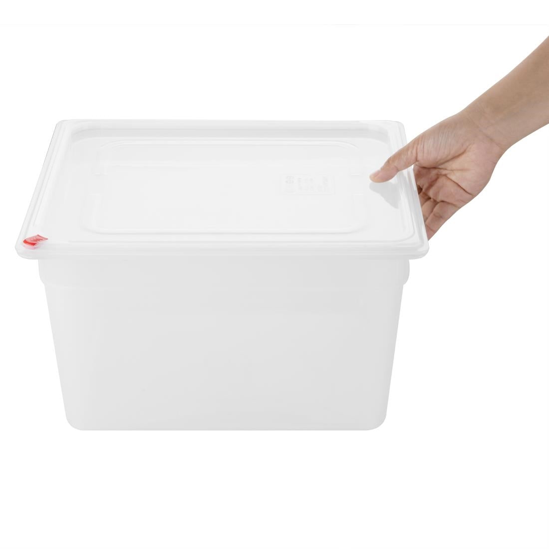 Hygiplas Click PP GN Container 2/3 with Lid & 7 Colour Clips 200mm 16.1Ltr (4 Pack)