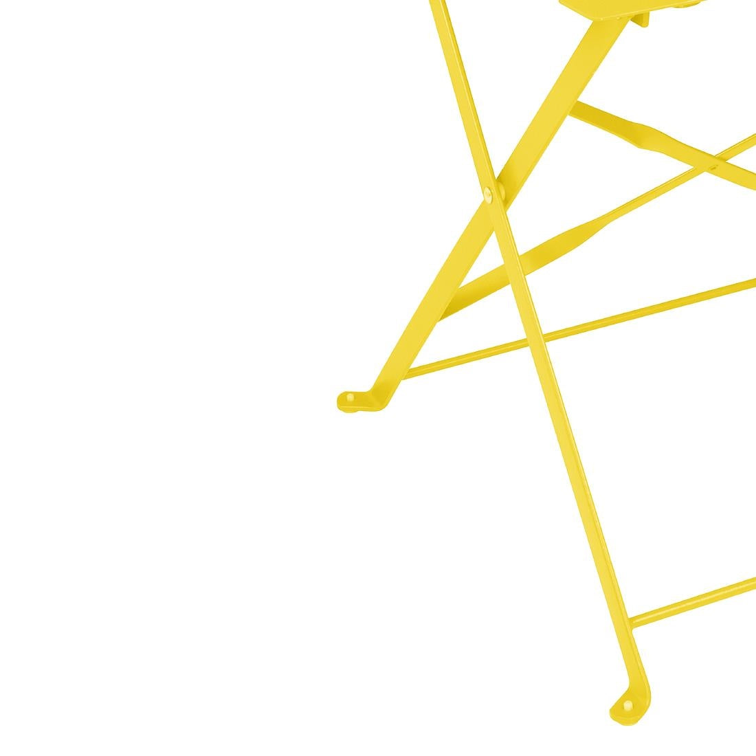Bolero Perth Mellow Yellow Pavement Style Steel Folding Chairs (2 Pack)