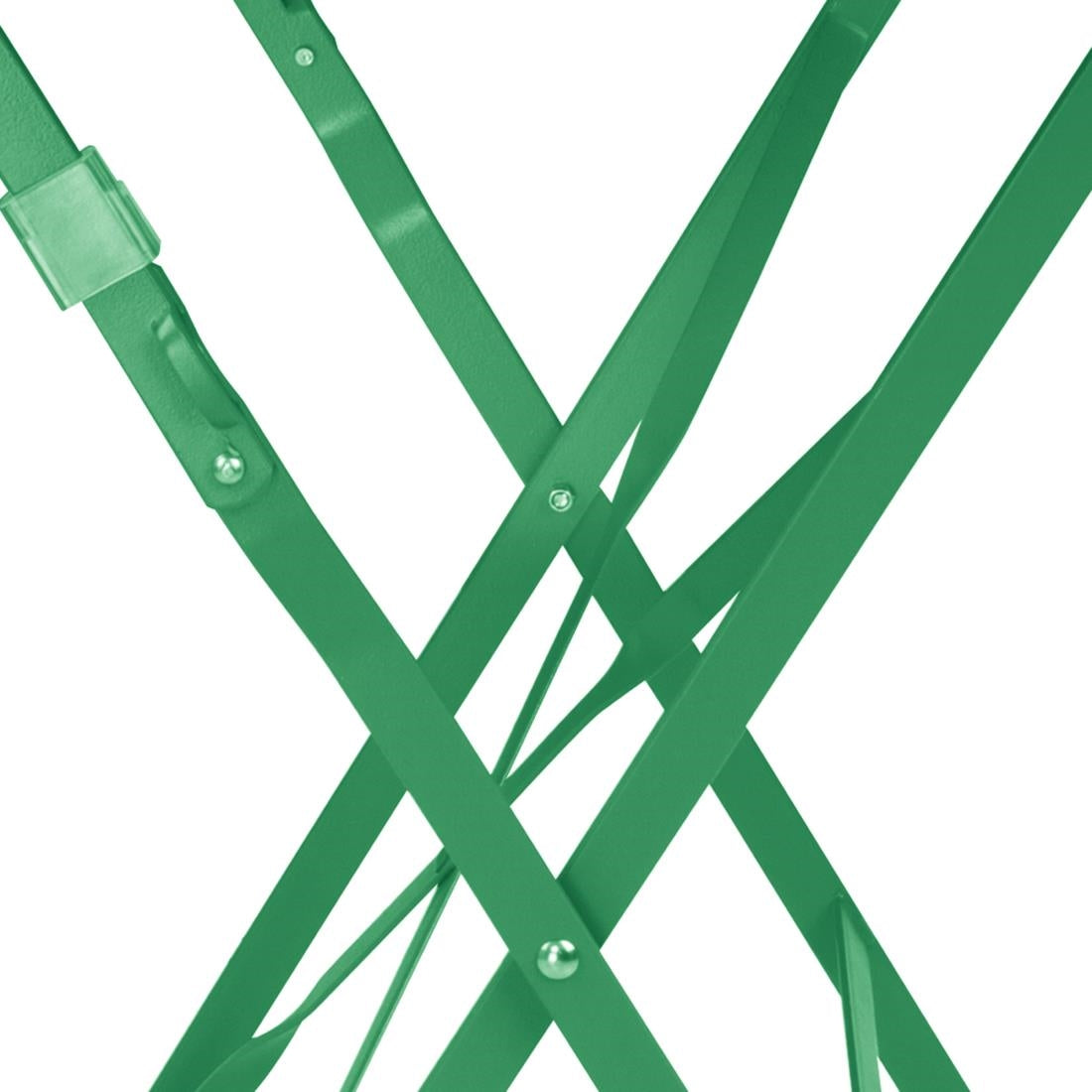 Bolero Perth Forest Green Pavement Style Steel Table Square 600mm