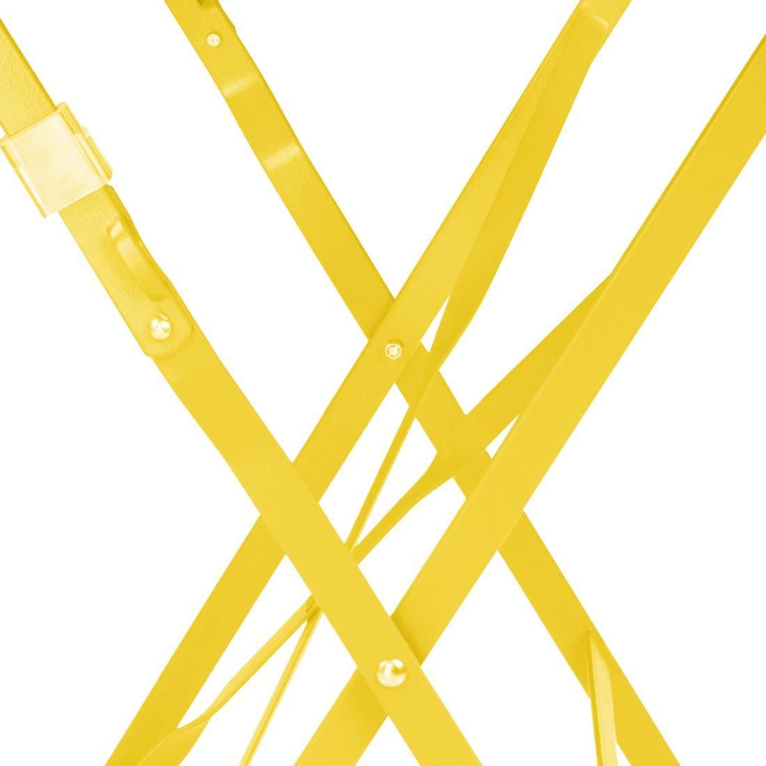 Bolero Perth Mellow Yellow Pavement Style Steel Table Round 600mm