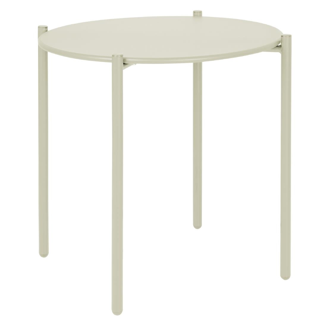 Bolero Perth Round Low Coffee Table Light Grey 450mm