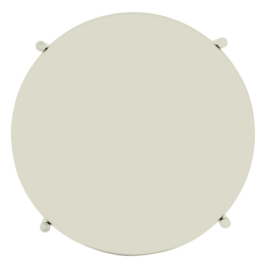 Bolero Perth Round Low Coffee Table Light Grey 450mm