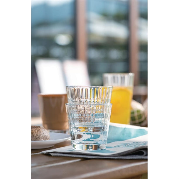 Arcoroc Stack Up Cross Old Fashioned Tumblers 260ml (24 Pack)