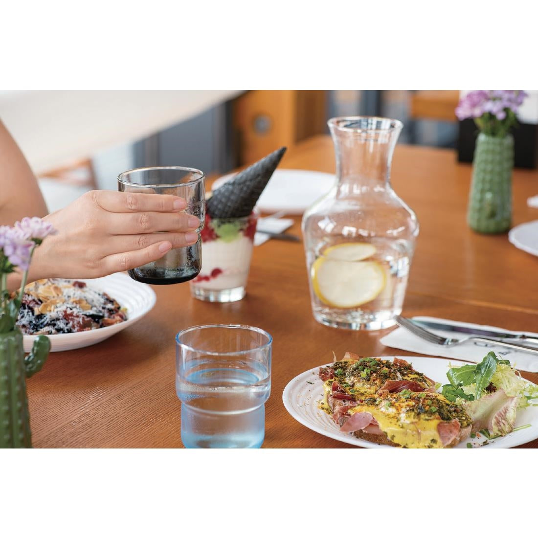 Arcoroc Log Brush Grey Tumblers 220ml (24 Pack)