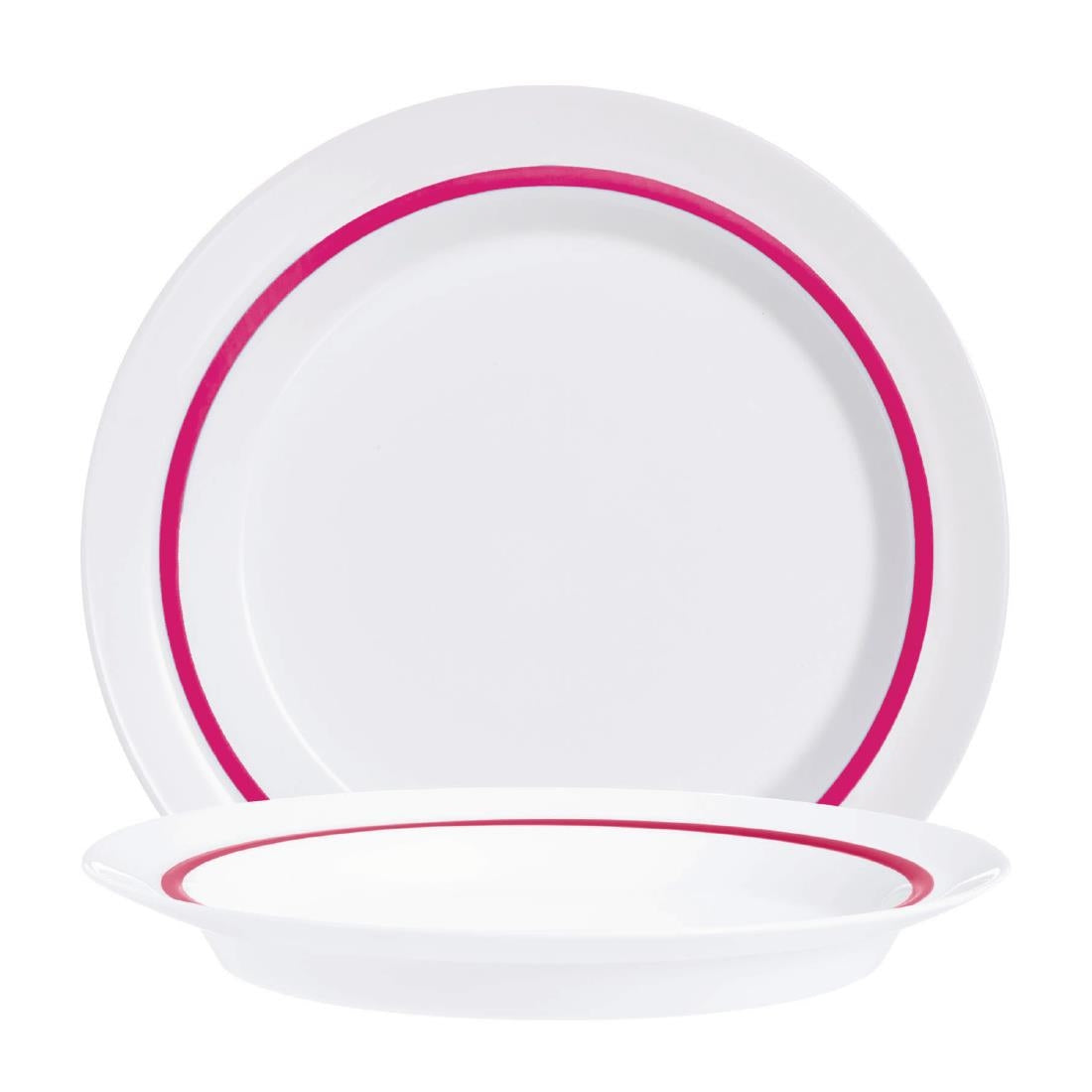 Arcoroc Autonomy Red Plates 230mm (12 Pack)