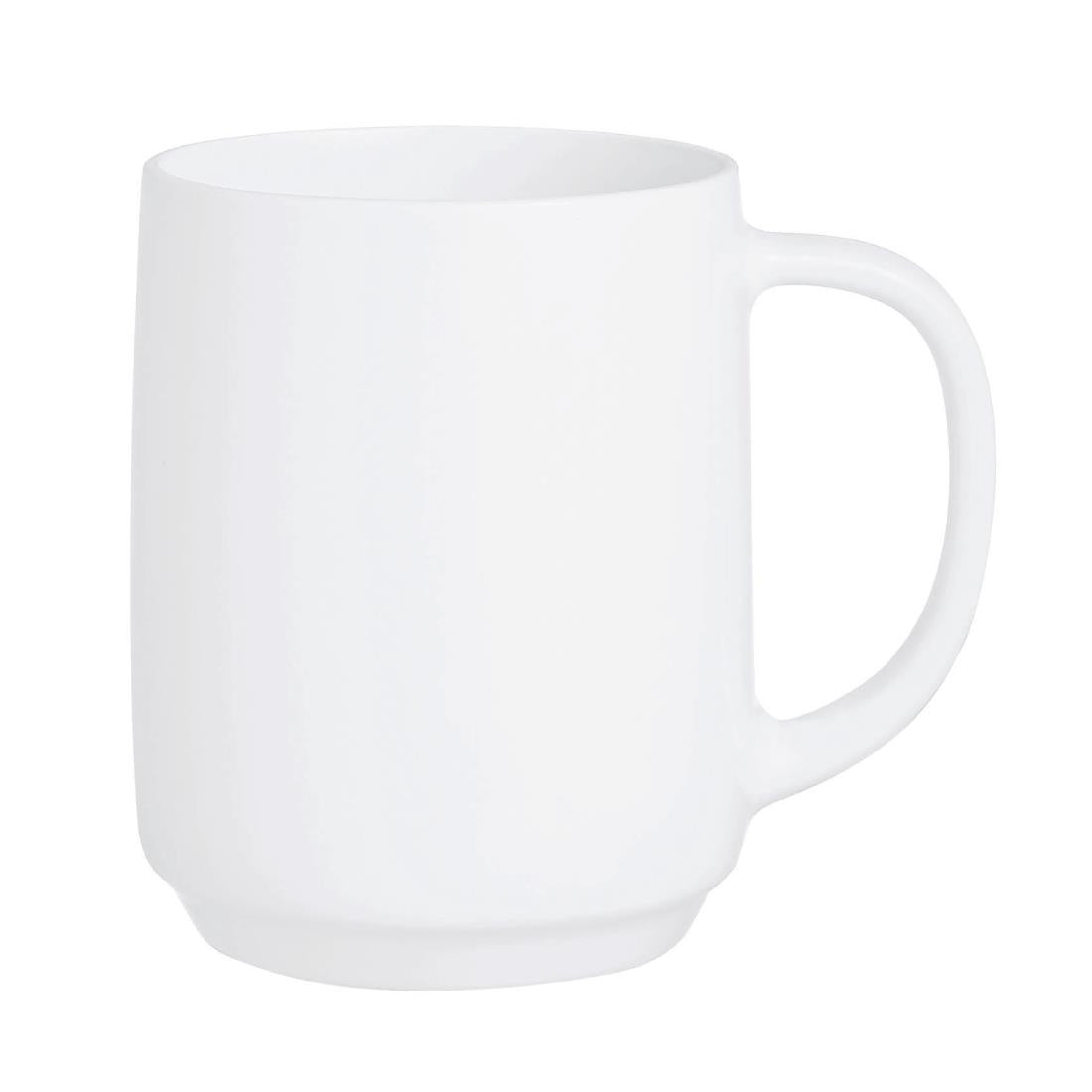 Arcoroc Intensity White Baril Mugs 290ml (24 Pack)