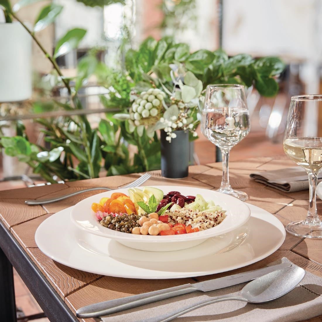 Arcoroc Intensity White Soup Plates 220mm (24 Pack)