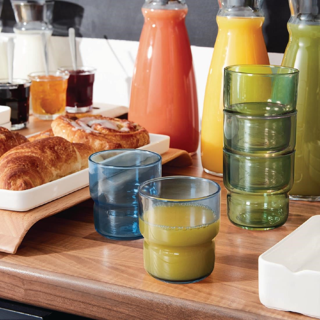 Arcoroc Log Brush Green Tumblers 160ml (48 Pack)