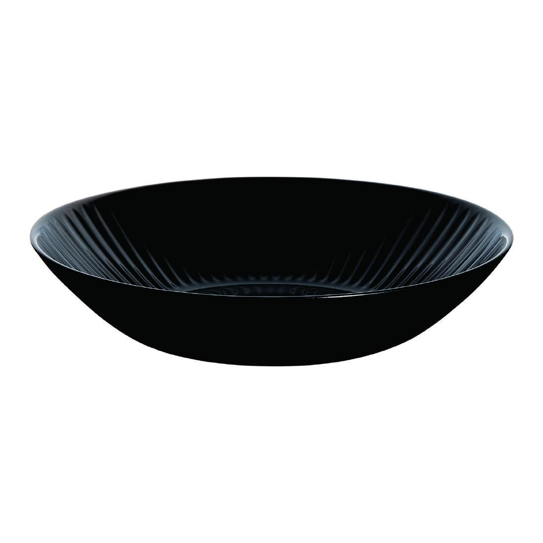 Luminarc Cottage Black Rimless Pasta/Soup Bowls 220mm (24 Pack)