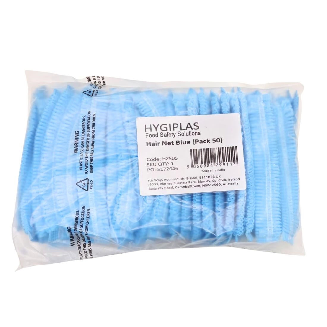 Hygiplas Hair Nets - Blue (50 Pack)