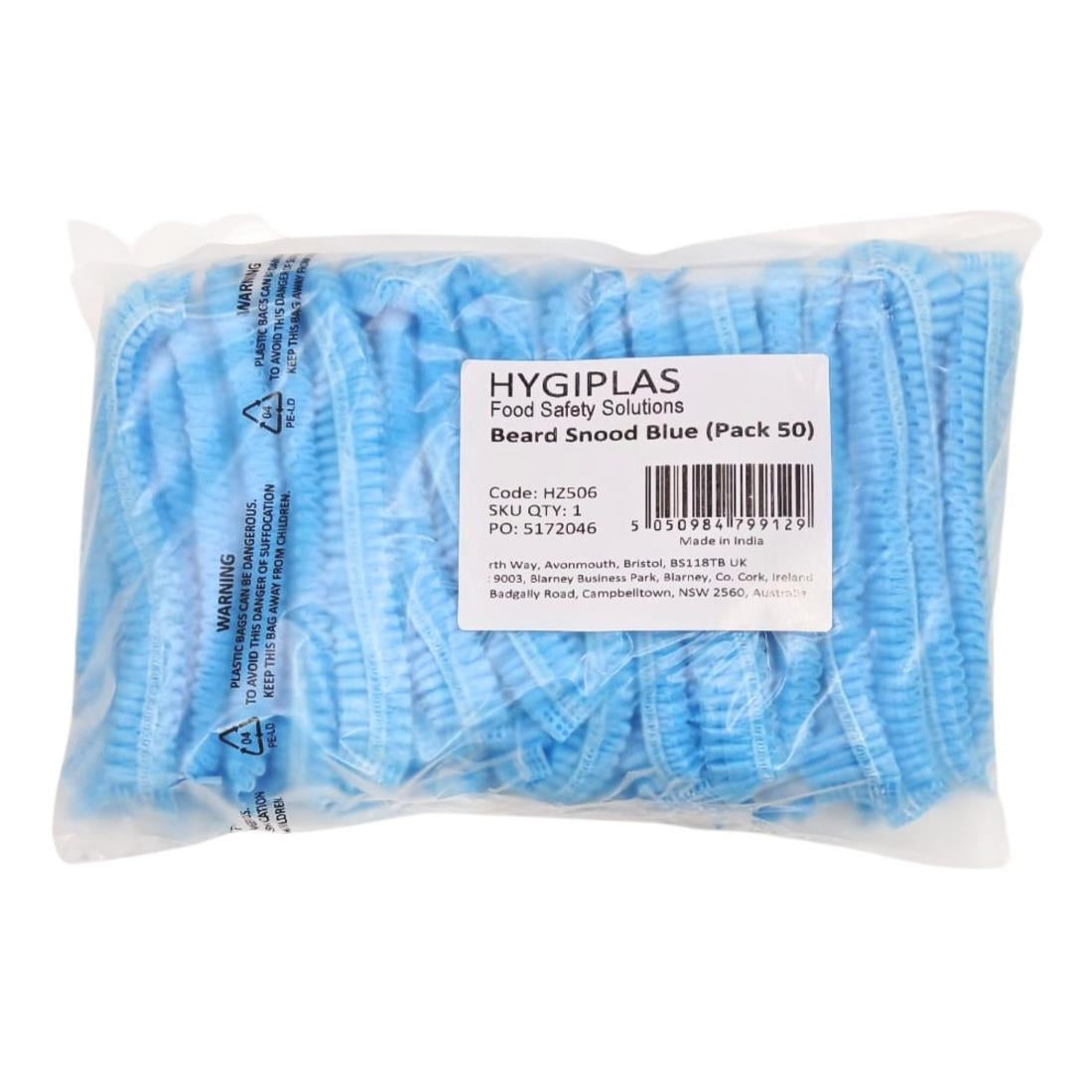 Hygiplas Beard Snoods - Blue (50 Pack)