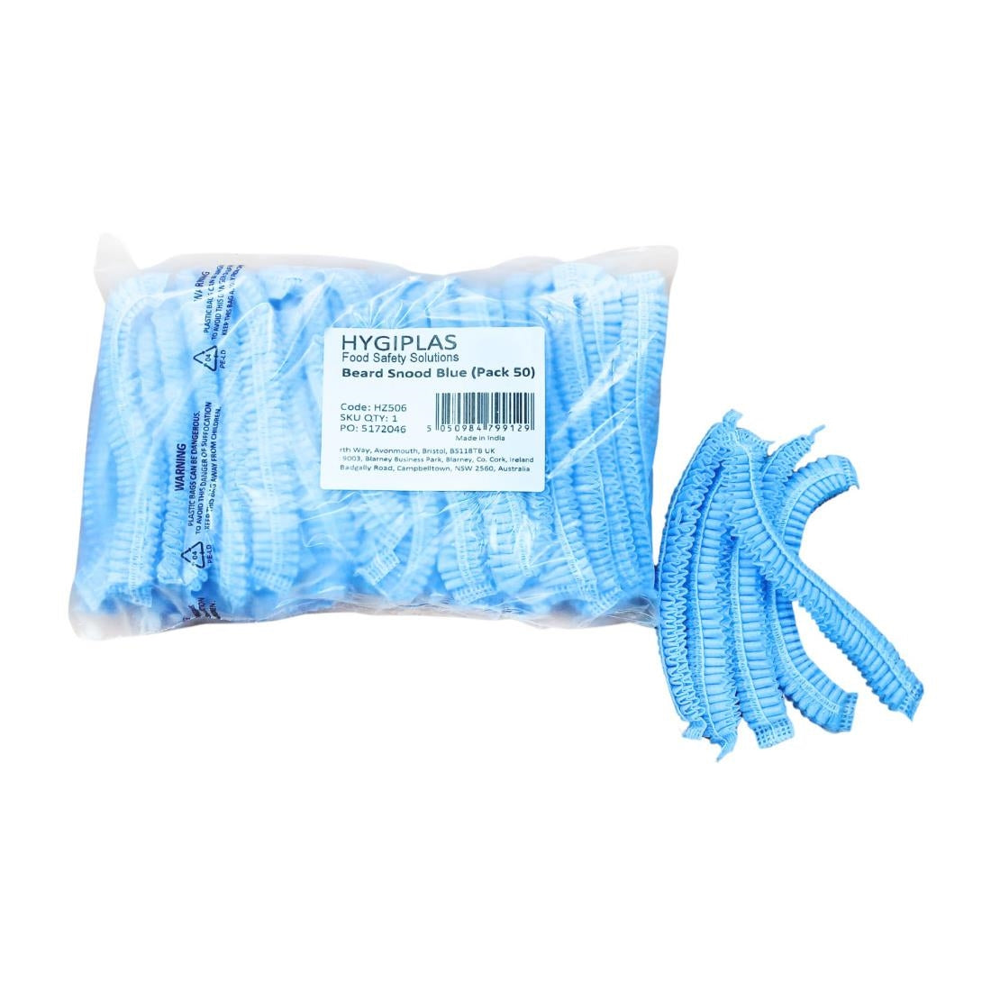 Hygiplas Beard Snoods - Blue (50 Pack)