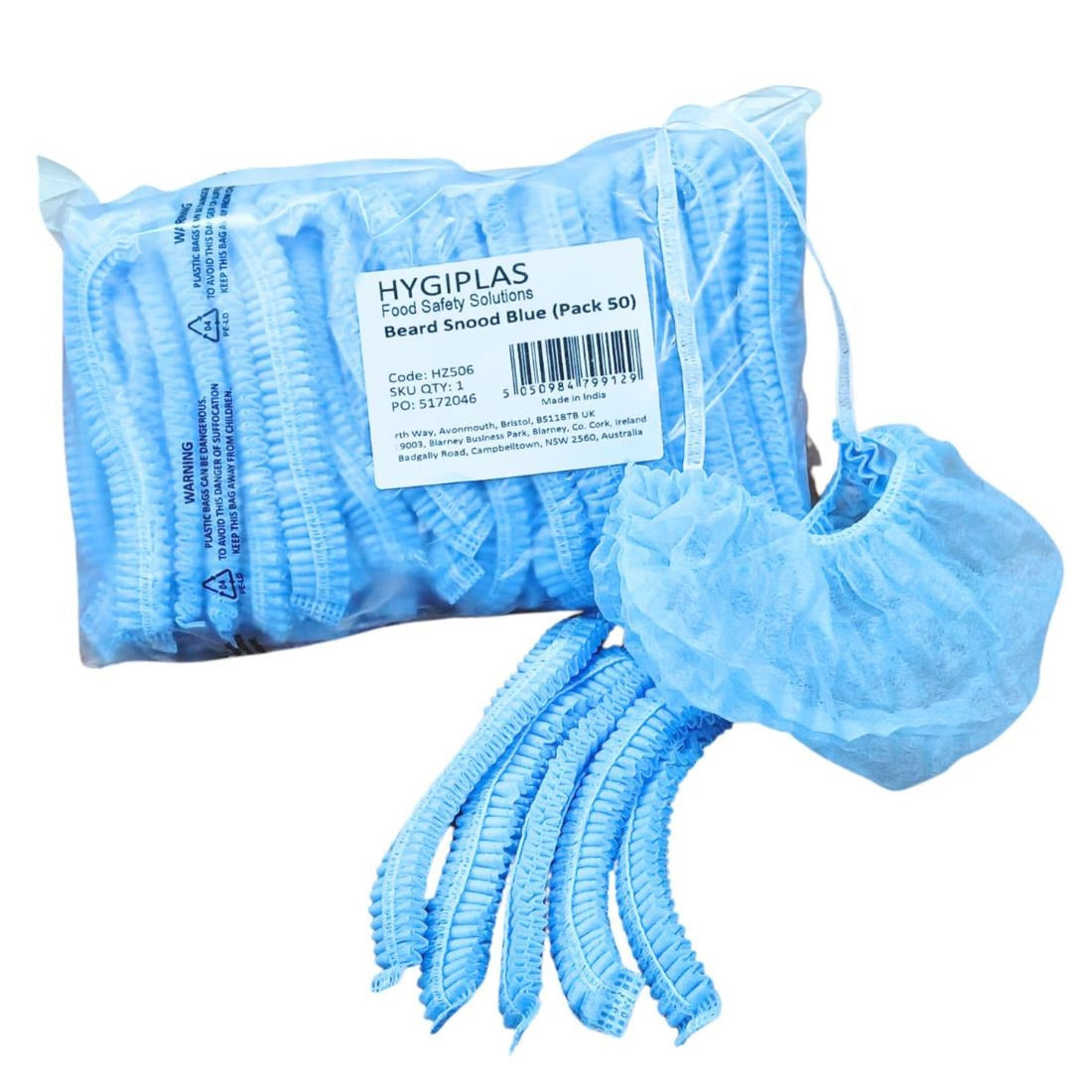 Hygiplas Beard Snoods - Blue (50 Pack)