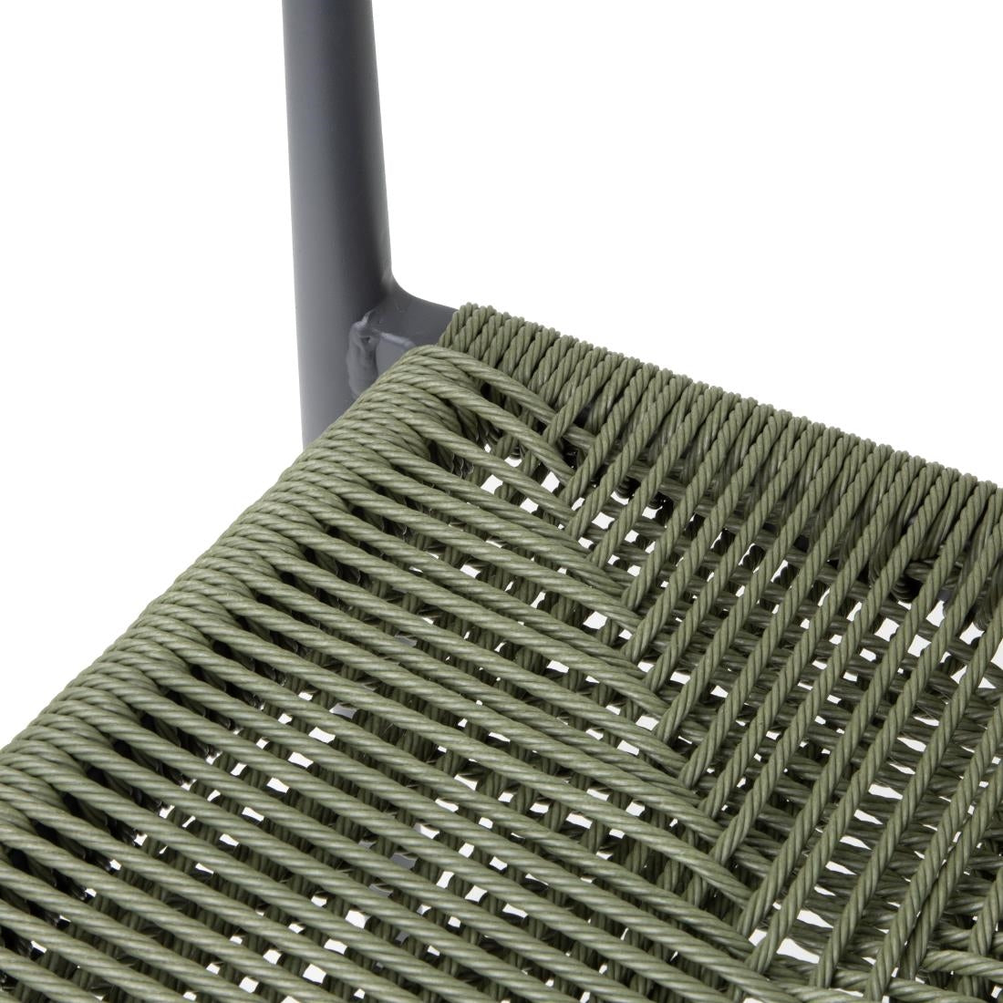 Bolero Eden PE Twist Rattan Outdoor Arm Chair Green (4 Pack)