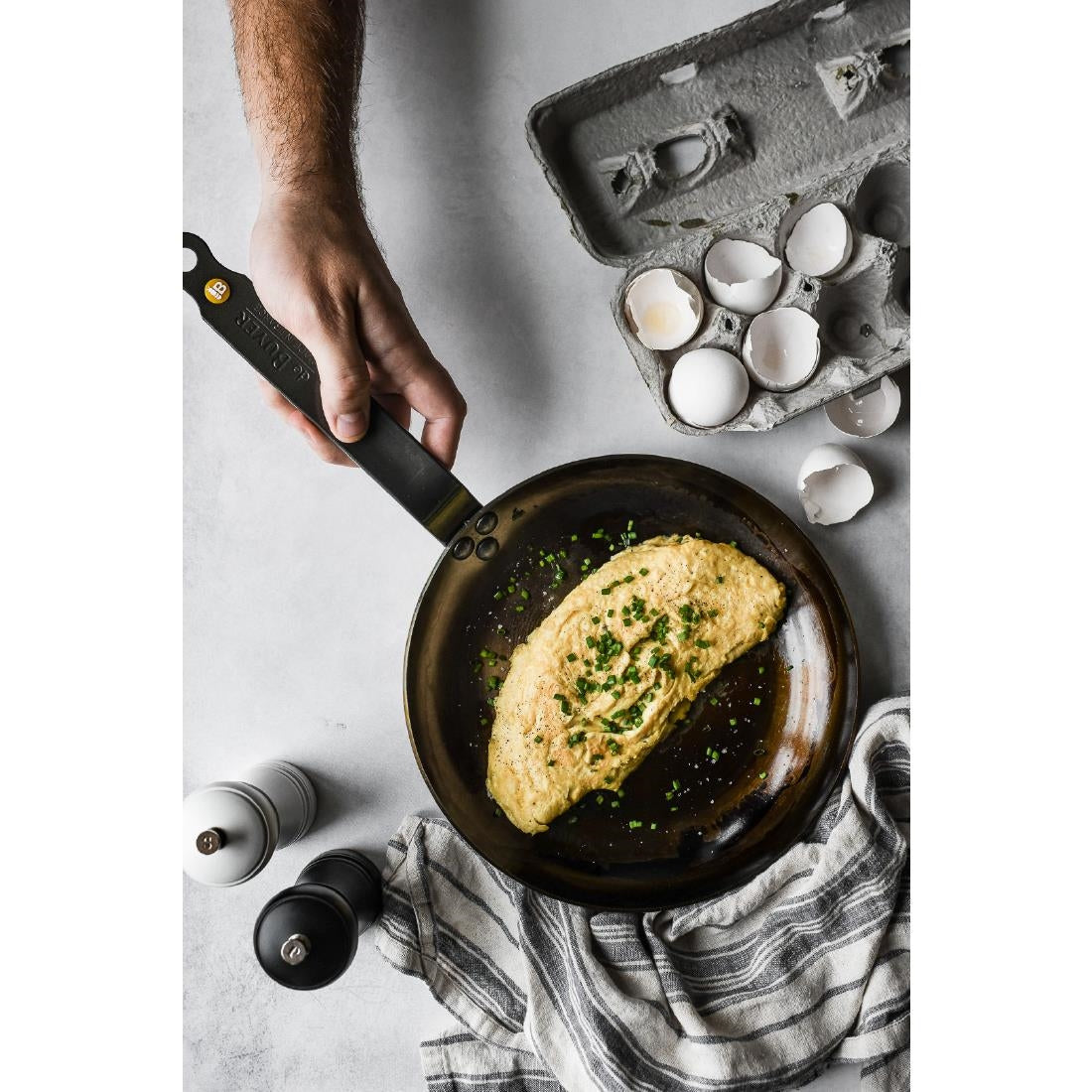 De Buyer Mineral B Omelette Frying Pan 24cm
