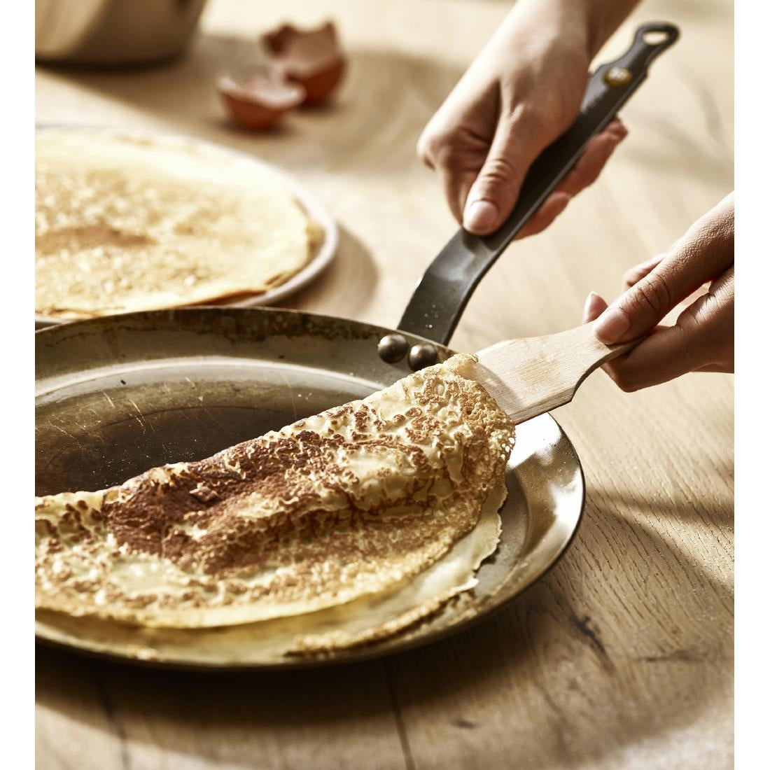 De Buyer Mineral B Steel Round Pancake Pan 26cm