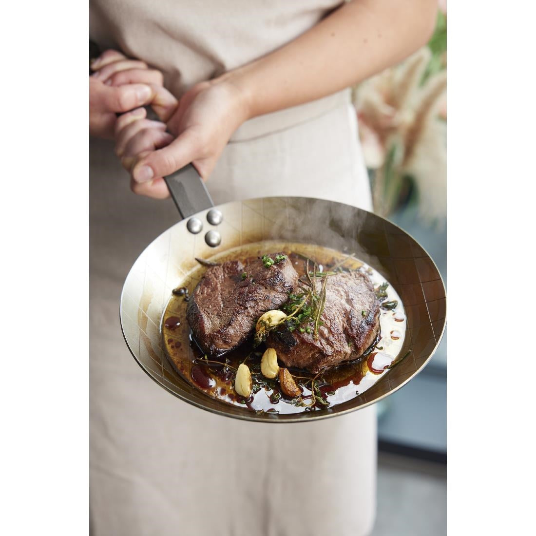 De Buyer Mineral B Steel Steak Frying Pan 24cm