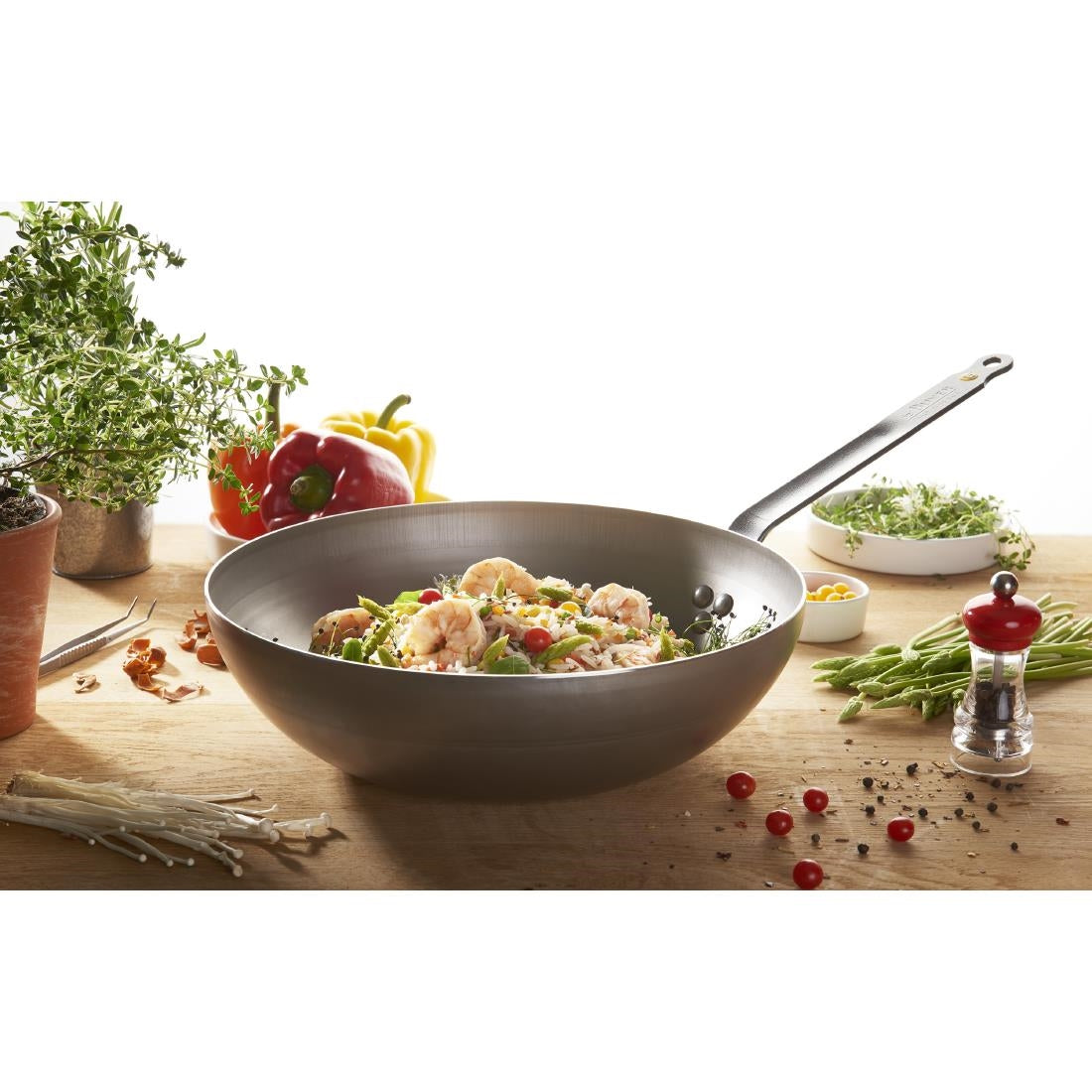 De Buyer Mineral B Rounded Wok 28cm