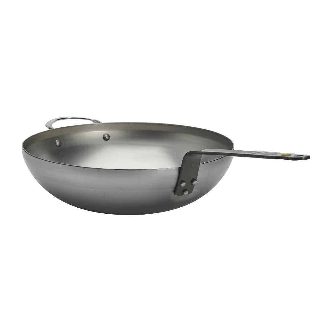 De Buyer Mineral B Rounded Wok with Handle 32cm