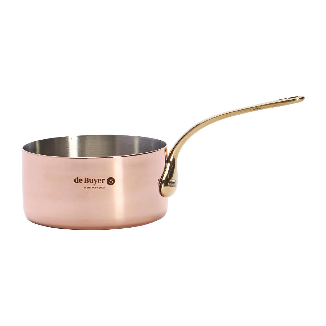 De Buyer Inocuivre Mini Saucepan with Brass Handle 9cm
