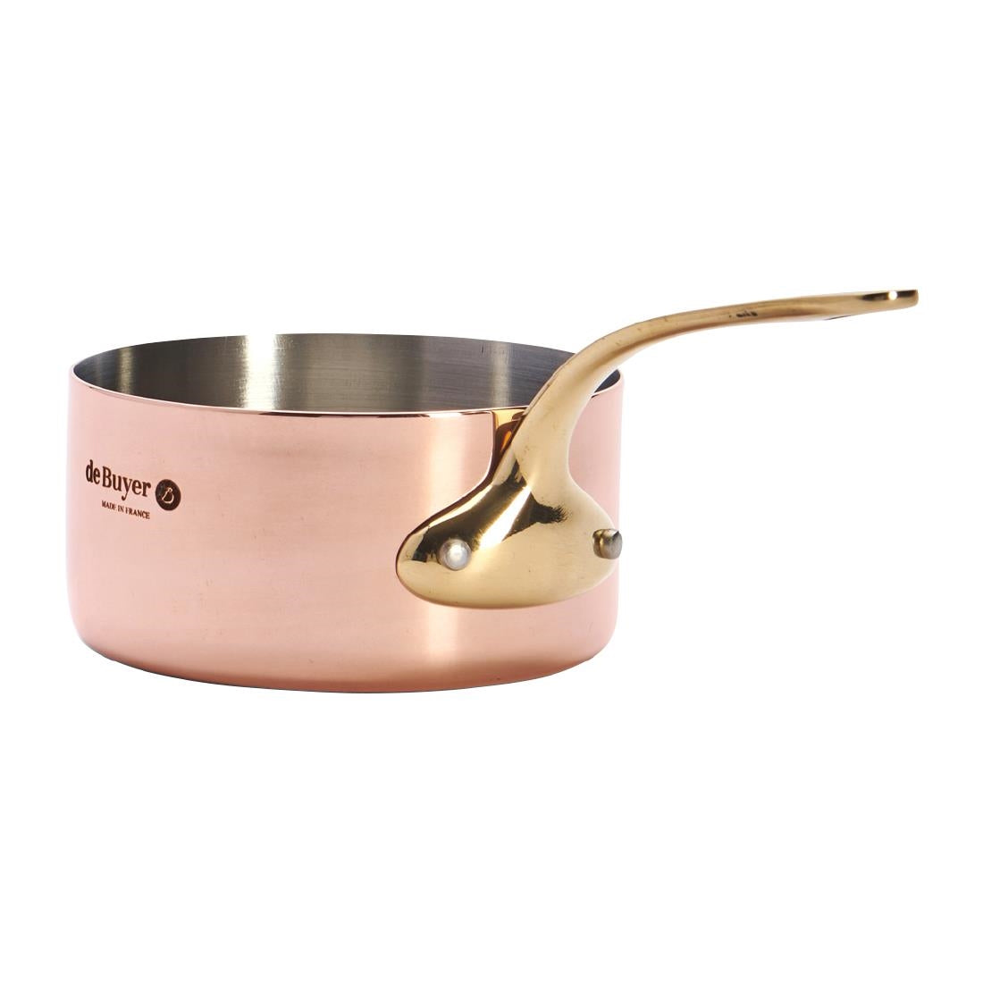 De Buyer Inocuivre Mini Saucepan with Brass Handle 9cm
