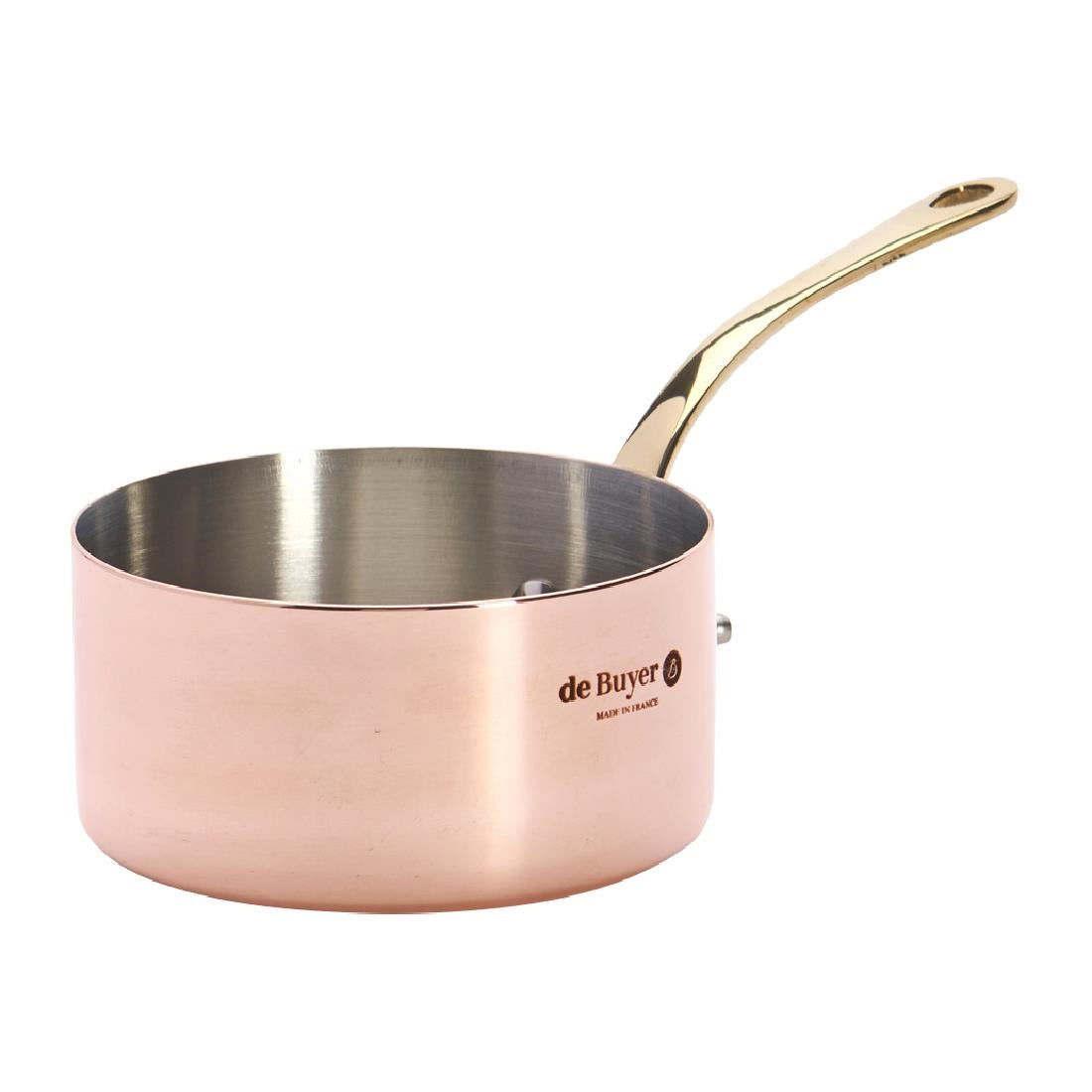 De Buyer Inocuivre Mini Saucepan with Brass Handle 9cm