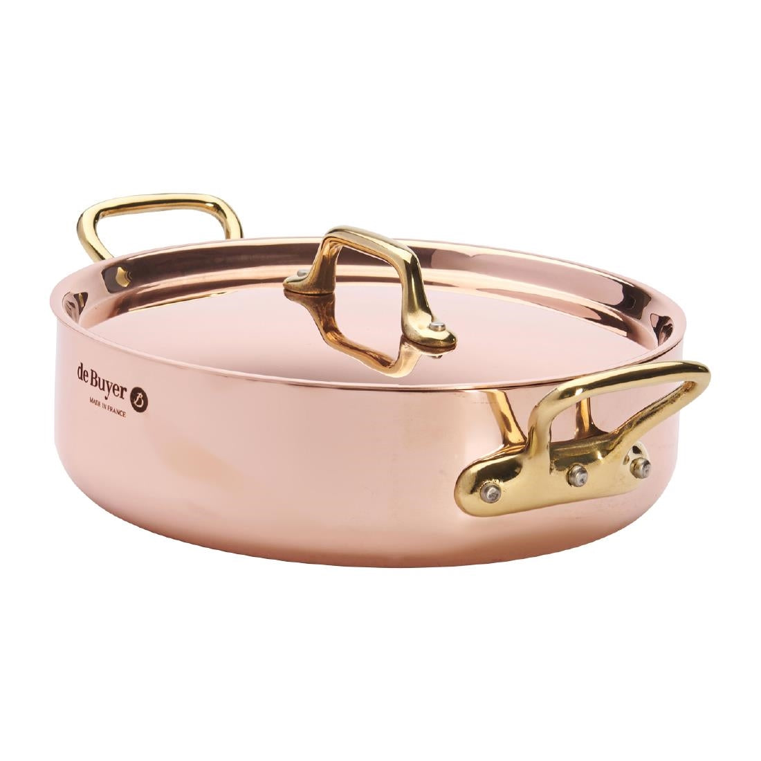 De Buyer Inocuivre Saute Pan with Lid Brass 20cm