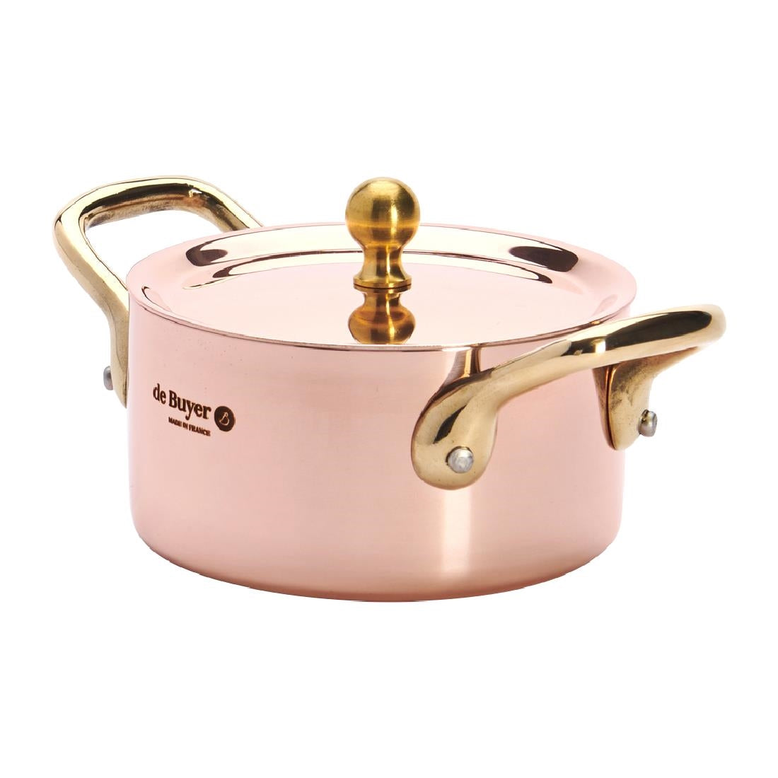 De Buyer Inocuivre Mini Saucepan with Brass Handles 10cm