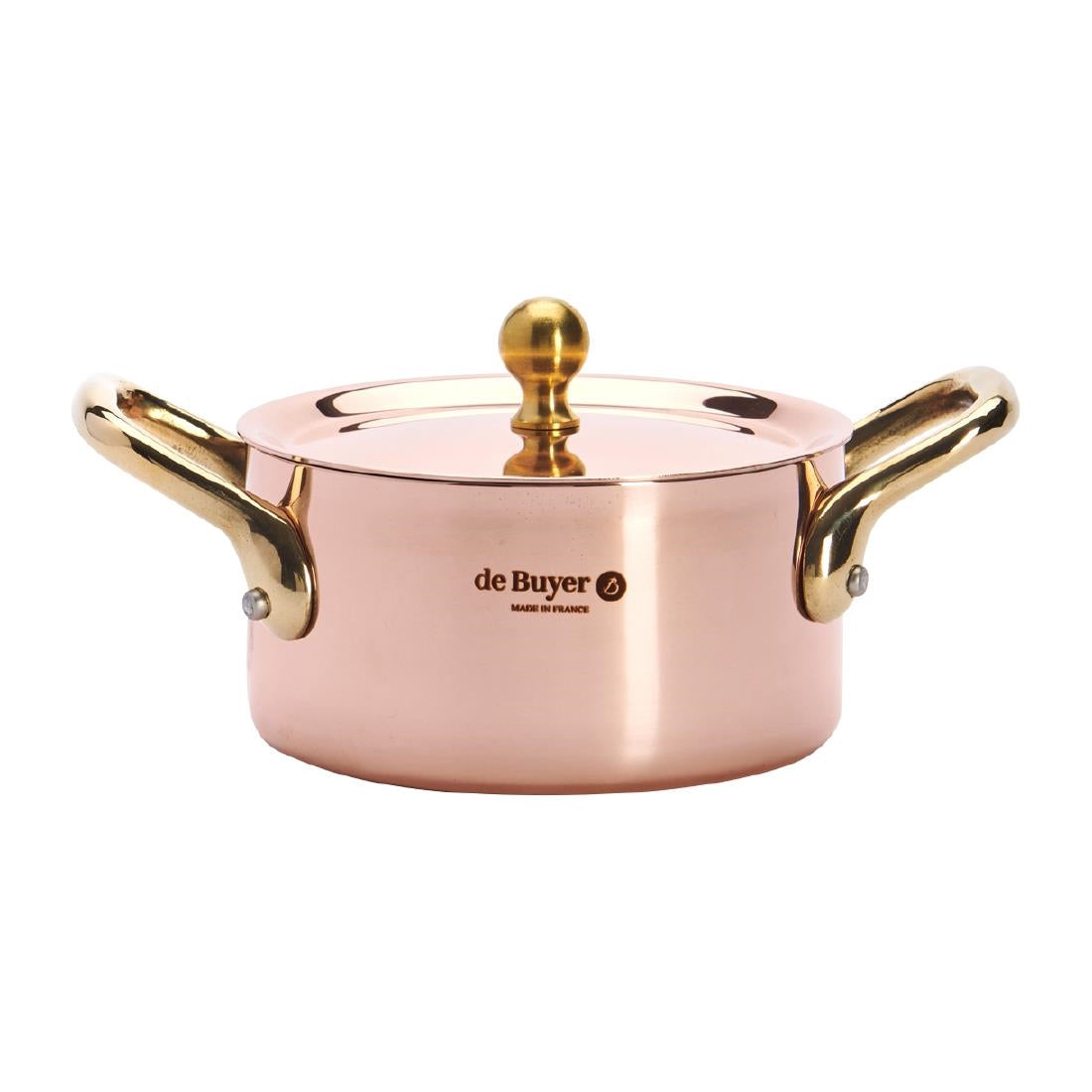 De Buyer Inocuivre Mini Saucepan with Brass Handles 10cm