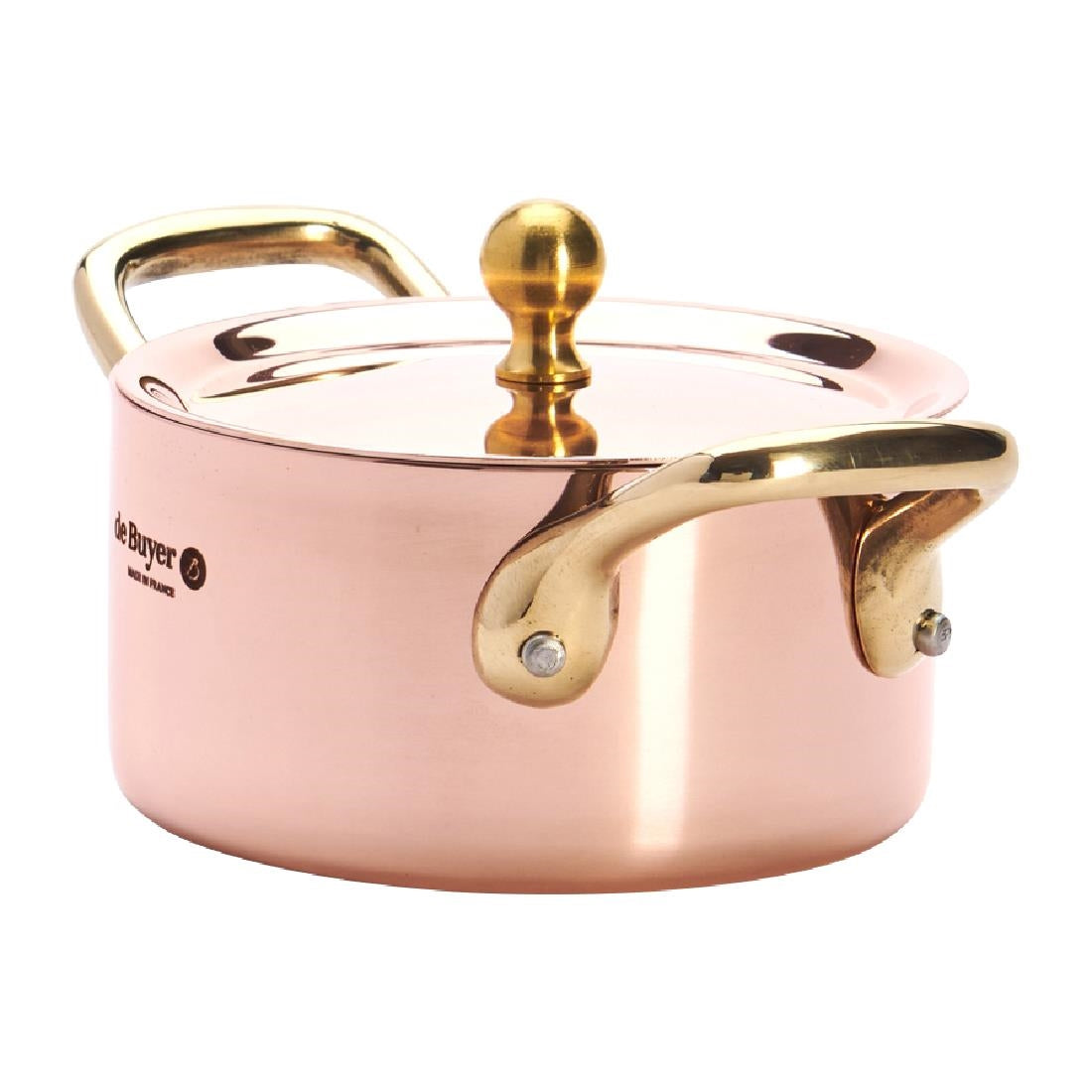 De Buyer Inocuivre Mini Saucepan with Brass Handles 10cm