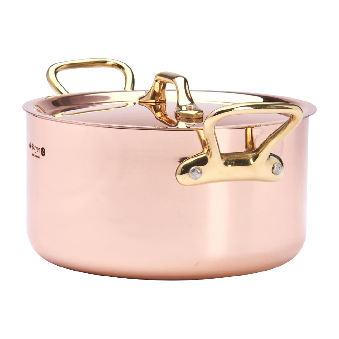 De Buyer Inocuivre Round Stewpan with Lid Brass 16cm