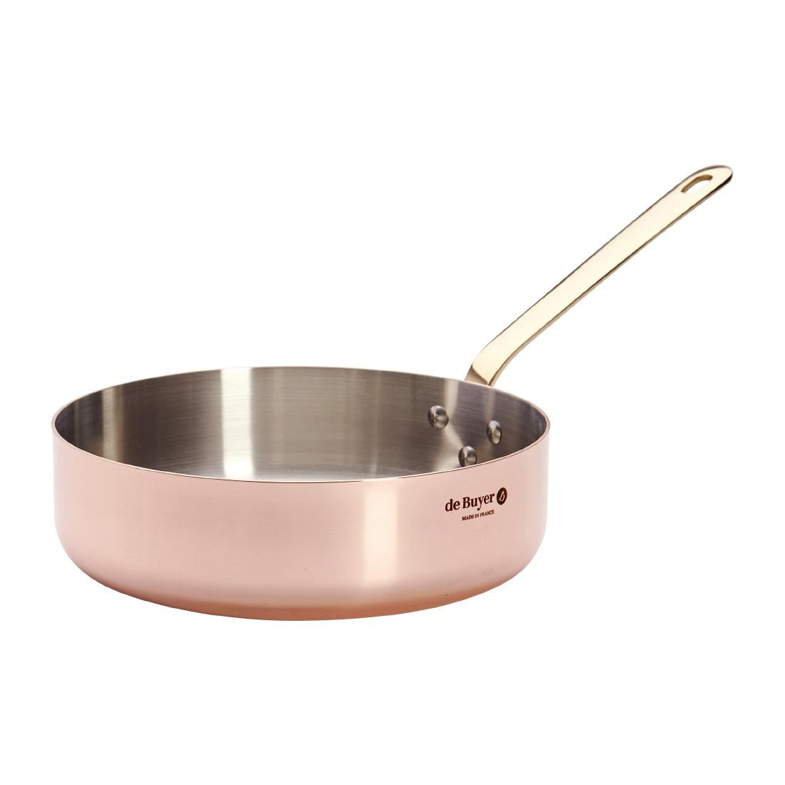 De Buyer Inocuivre Saute Pan Brass 24cm