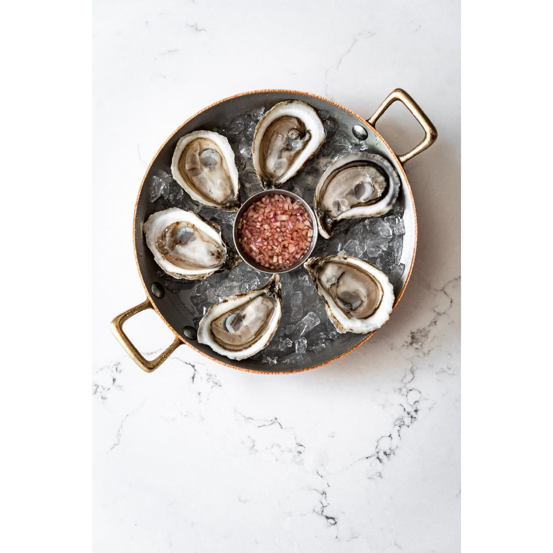 De Buyer Inocuivre Round Dish with Brass Handles 16cm