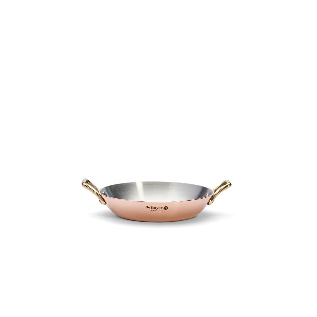 De Buyer Inocuivre Round Dish with Brass Handles 16cm