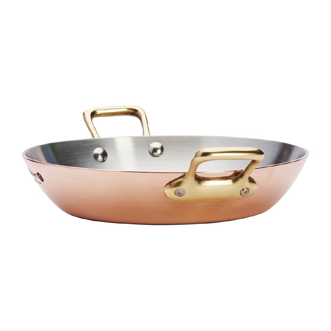 De Buyer Inocuivre Round Dish with Brass Handles 16cm