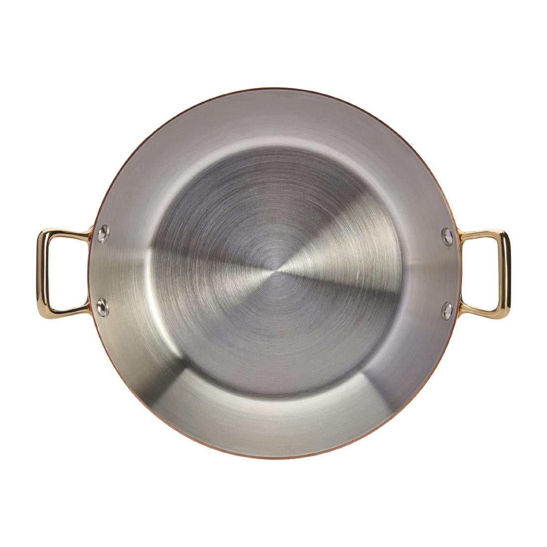 De Buyer Inocuivre Round Dish with Brass Handles 24cm