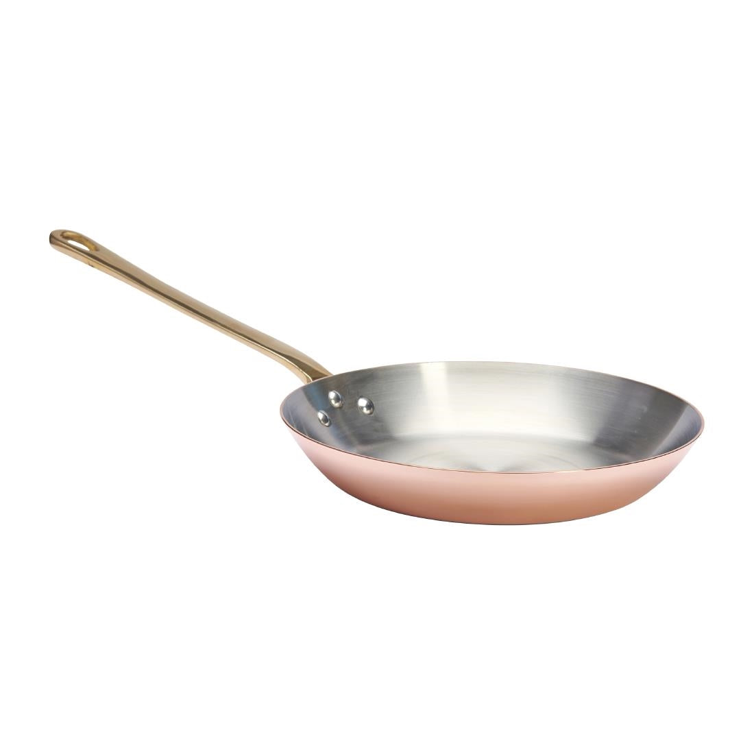 De Buyer Inocuivre Round Frying Pan with Handle Brass 20cm