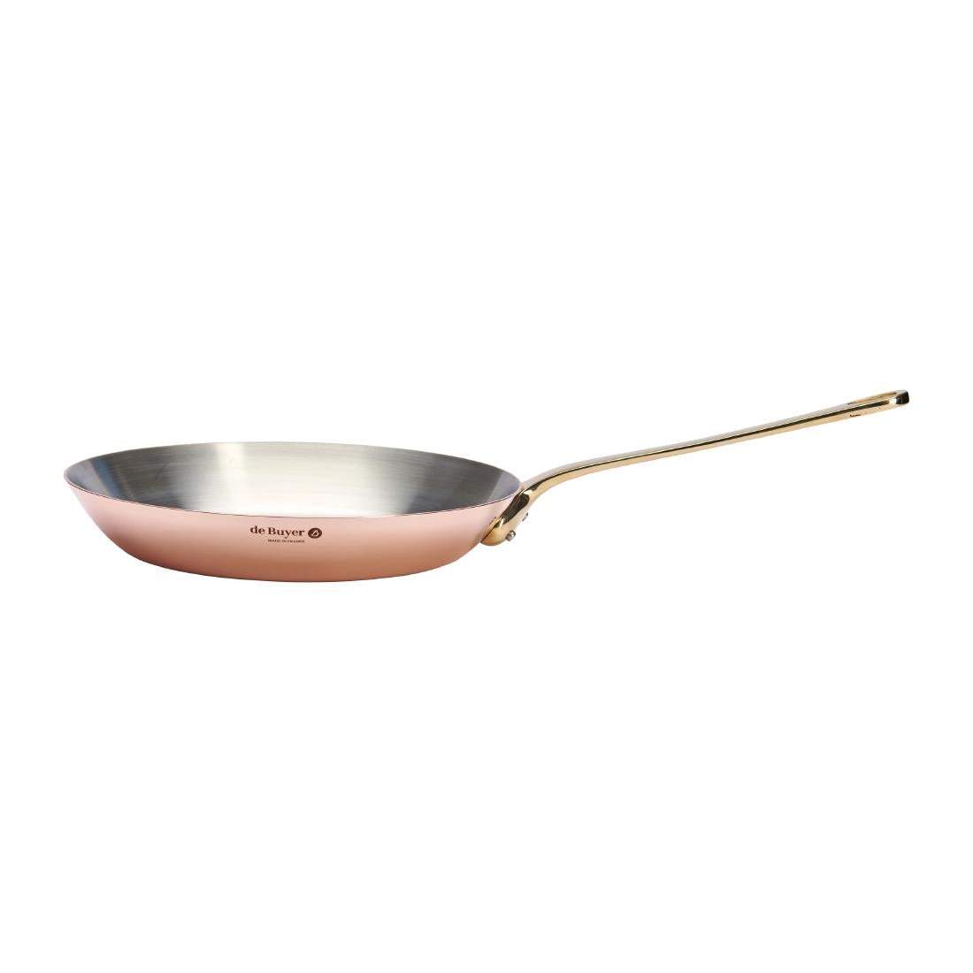 De Buyer Inocuivre Round Frying Pan with Handle Brass 20cm